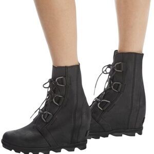 Sorel Joan of Arctic II Black Leather Whimsigoth Lace Up Leather Boots Size 6.5